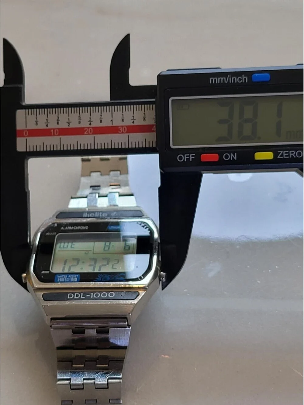 Vtg 1983 Ikelite DDL-1000 Digital Diver Mens Watch Working 38mm Fits Up To 8